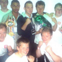 Head coach Sean Ross and the boys of East Hull ABC with professional boxers.